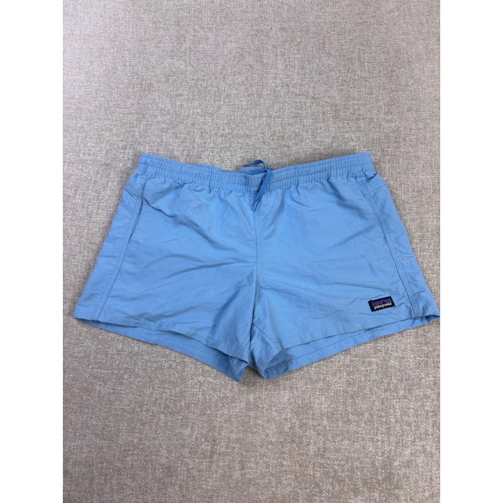 Patagonia Baggies Shorts Womens XXL Light Blue Recycled Nylon 30 inch Waist